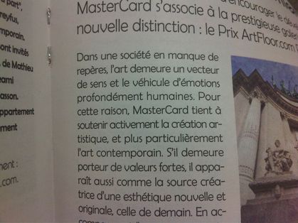 Mastercard in A nous Paris 100 commentaires Karim Boukercha www.legrigriinternational.com