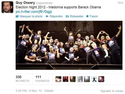 Madonna - MDNA Tour: MDNA for OBMA - Election Night 2012 - Madonna supports Barack Obama Madonna - MDNA Tour: MDNA for OBMA - Election Night 2012 - Madonna supports Barack Obama