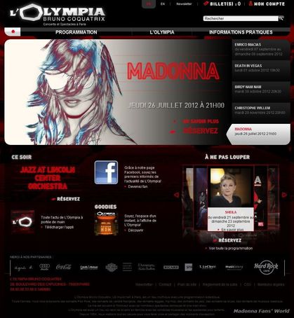 Madonna - MDNA Tour: Special show added at L'Olympia in Paris to be streamed online - July 26, 2012