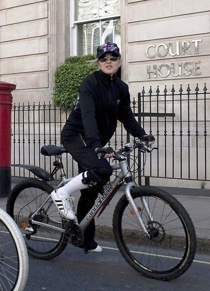 The Queen Madonna riding her bike in London - April 9, 2011