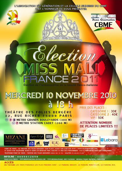 Miss Mali France 2011 Un véritable voyage au cœur de cette double culture !