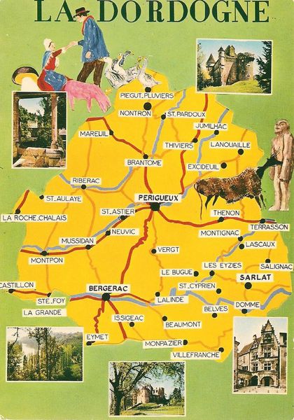 dordogne antique map