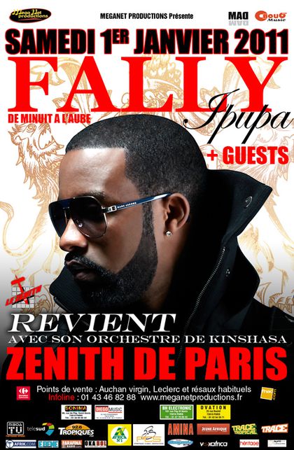 FALLY IPUPA, L’ARTISTE CONGOLAIS REVIENT AU ZENITH DE PARIS LE 1ER JANVIER 2011