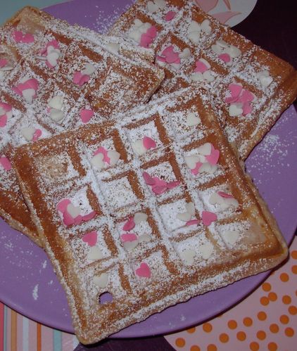 Gaufres aux biscuits roses5