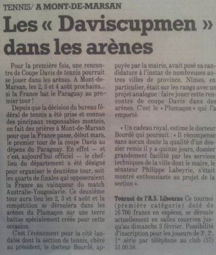 Coupe Davis 2-6-1985