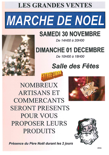 Affiche Marché de Noël LES GRANDES VENTES 2013-copie-1