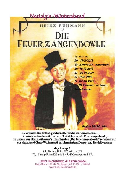 Feuerzangenbowle Plakat