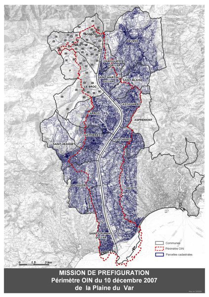 carte perimetre oin plaine du var