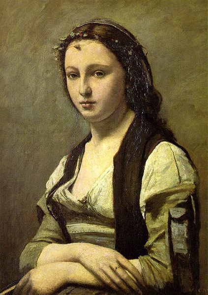 423px-Camille Corot - Woman with a Pearl