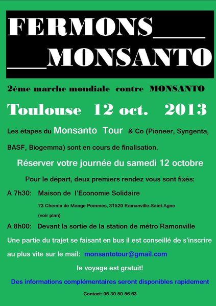 Appel Monsanto tour