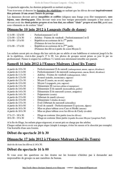 repetitions 10 juin