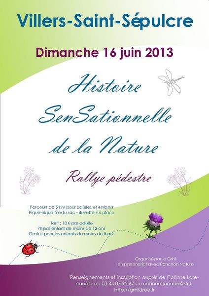 affiche rallye pedestre du GRHIL 2013