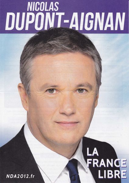 2012 Presidentielle Nicolas Dupont-Aignan NDA Affiche