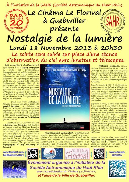 AFFICHE A3 Nostalgie de la lumiere2013