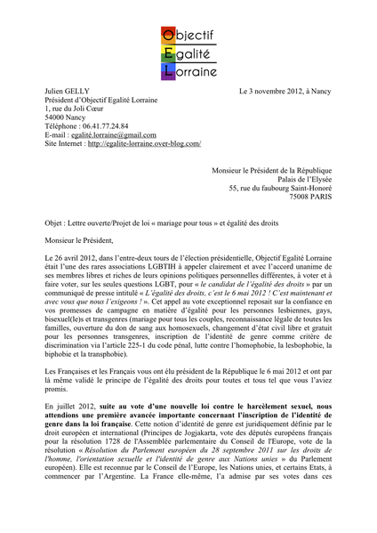 Lettre ouverte à François Hollande (03-11-12) p1