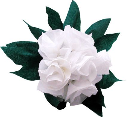 Bouquet De Roses En Papier Crépon. Facile à Réaliser. bouquet de roses en papier