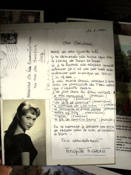 Le trre de Brigitte Bardot à Christian Vancau