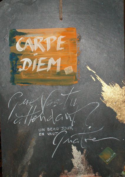 ardoise calligraphiee