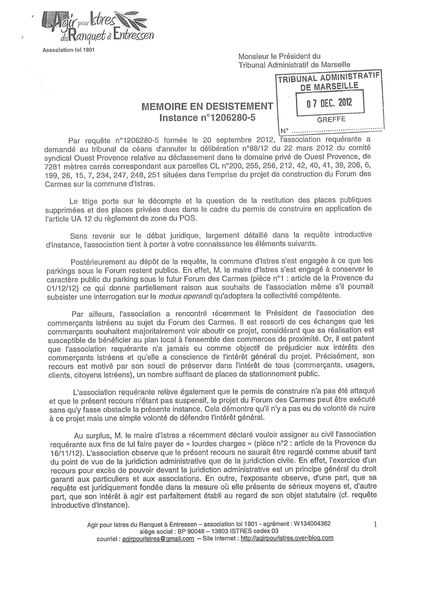 desistement tribunal administratif