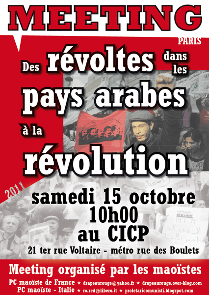 affiche meeting revoltes pays arabes