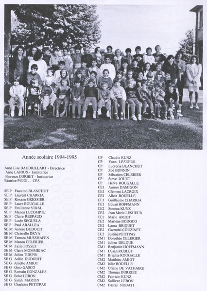 1994-1995 nom ecole