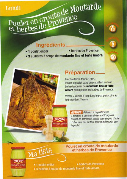 recette amora lundi