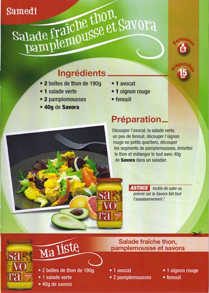 recette amora samedi