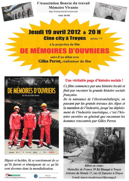 affiche mémoires d'ouvriers