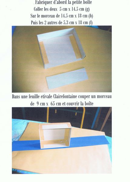 tuto cartonnage boîte chevalet