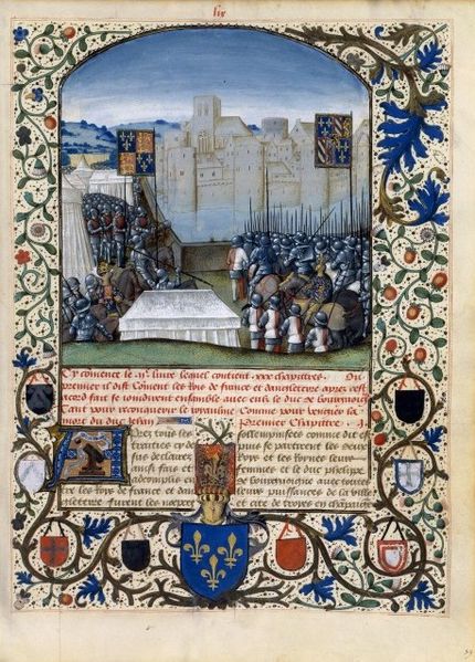 Francais 82, fol. 59, Siege de Sens (1420)