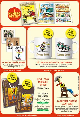 Lucky Luke Hachette cadeaux