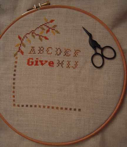 Plumpudding needleart Give thanks