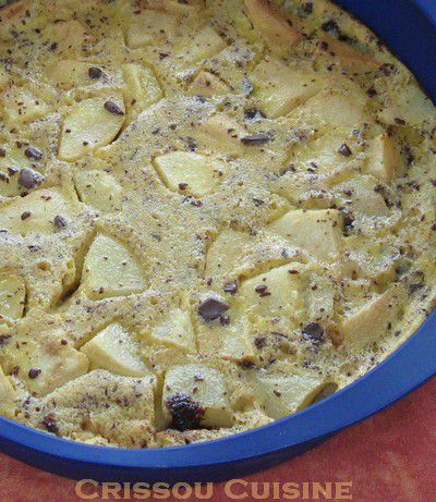 clafouti poire choc