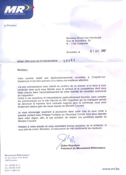 lettre reynders didier 20071001