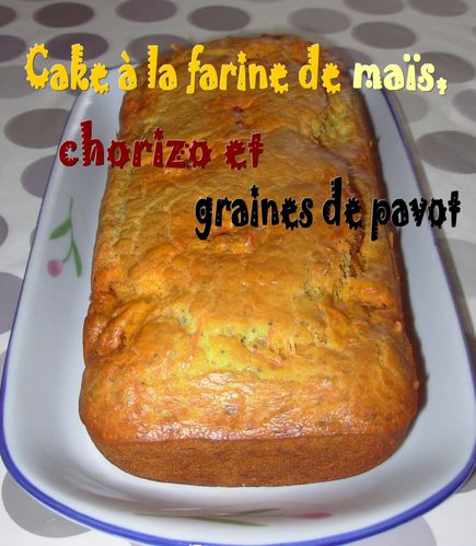 Cake maïs, chorizo, pavot2