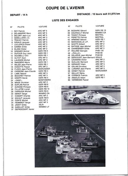 P483 Coupe Avenir 22 mars 1980