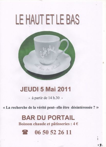 café philo du 7 mai 2011