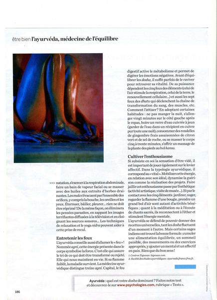 ARTICLE PAGE QUATRE PSYCHOLOGIES OCTOBRE 2010