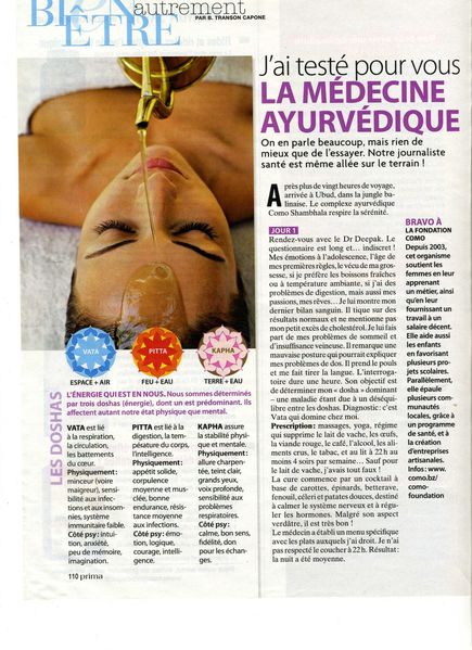 PRIMA JANVIER 2011 PREMIERE PAGE