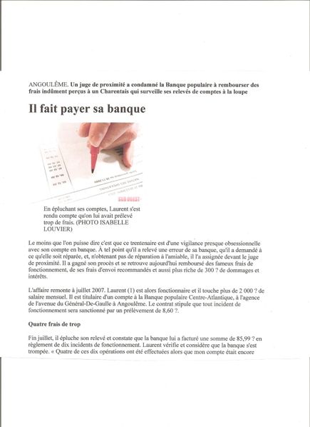 il fait payer sa banque