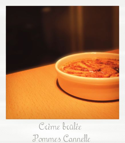 Creme brulée pommes cannelle