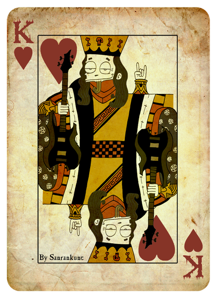 King of metal tom araya slayer carte à jouer roi de coeur