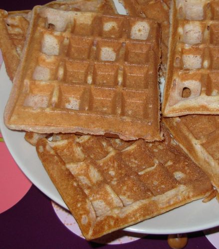 Gaufres aux biscuits roses2