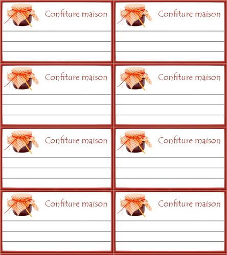 Etiquettes confiture maison