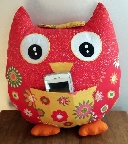 Coussin hibou avec poche