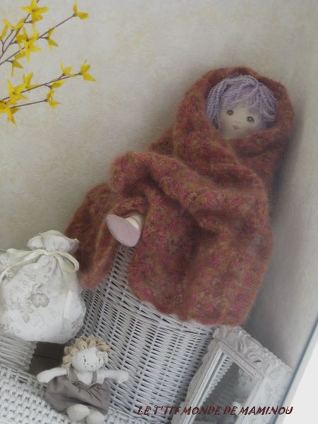 ECHARPE DENTELLE MOHAIR ROSE 1