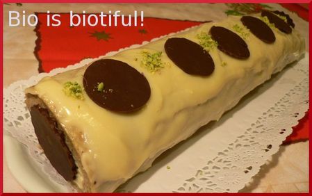 Bûche pistache-chocolat blanc 3