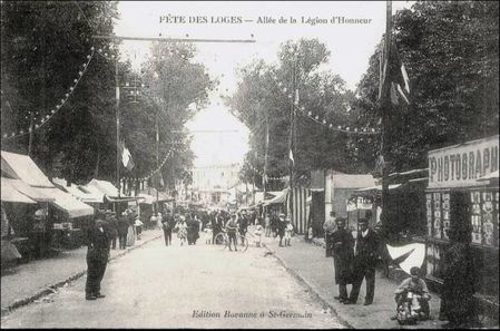 vieilles cartes postale de la Fête des Loges à saint germain en laye