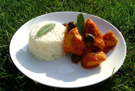 Poulet Sauté à la Tomate et au Olives