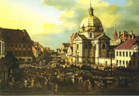 Varsovie Place du marché de la Nouvelle ville et l'église